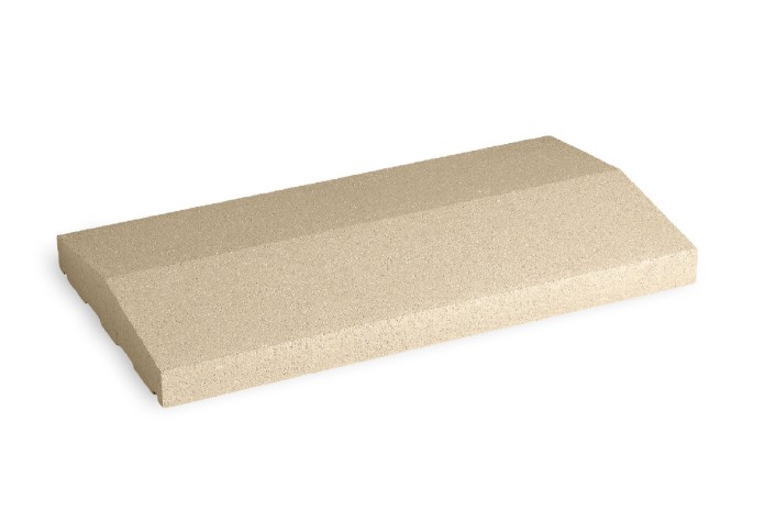 Double-Beveled Stone Wall Coping Double-Beveled Stone Wall Coping