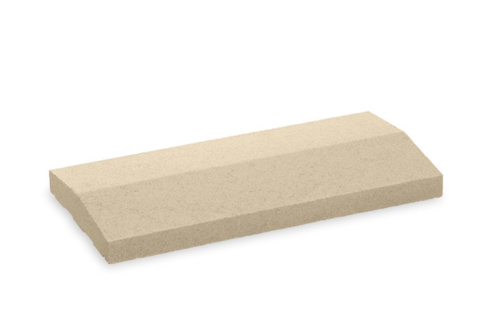 Double-Beveled Stone Wall Coping Double-Beveled Stone Wall Coping