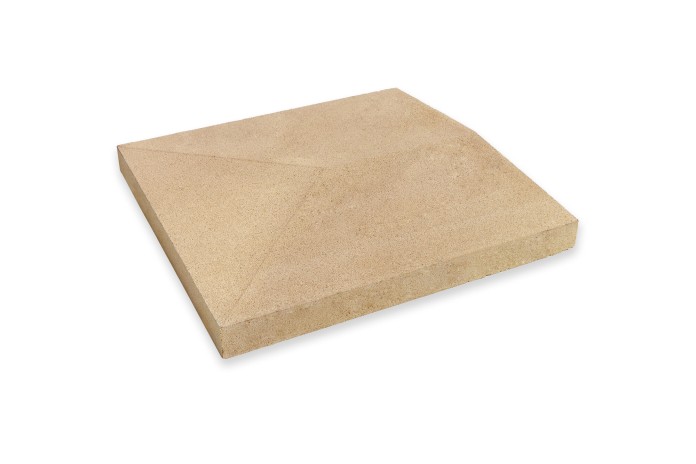 Wall Coping Ending Double-Beveled Stone Wall Coping Ending Double-Beveled Stone