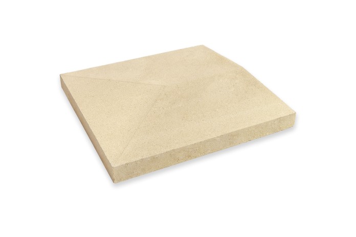 Wall Coping Ending Double-Beveled Stone Wall Coping Ending Double-Beveled Stone