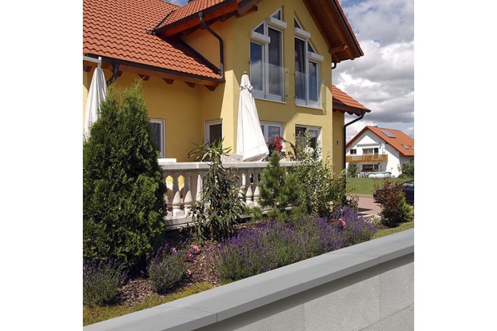 Cobremur a Dos Vessants acabat llis "Wet-Cast" d'1 Metre