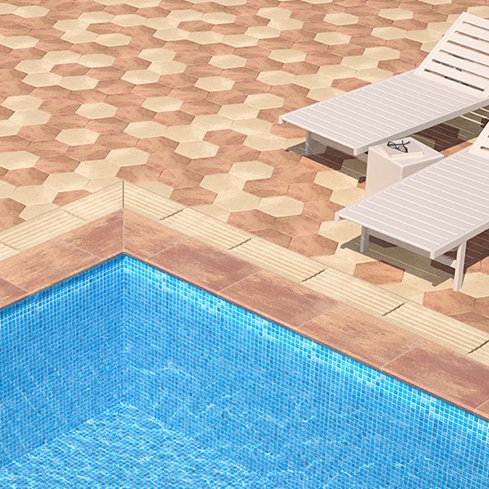 TESSERA Beveled Swimming Pool Coping