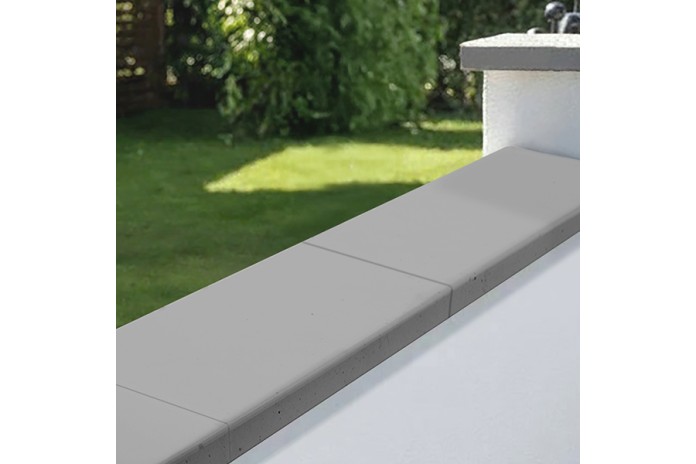 Chaperons à Une Pente finition lisse « Wet-Cast » d'1 Mètre