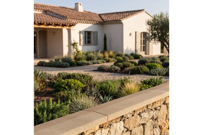 Chaperons à Deux Pentes finition lisse « Wet-Cast » d'1 Mètre