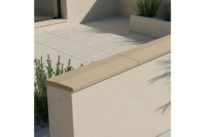 Chaperons à Deux Pentes finition lisse « Wet-Cast » d'1 Mètre